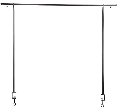 Deco Woerner Ausziehbare Metall-Tischdeko-Stange 127 bis 236 cm breit schwarz 95 cm hoch