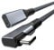 USB 4 Extension Cable 240W 0.6M, USB C Extension Cable Right Angle, Thunderbolt 4 & USB C Male to Female 40Gbps Data Cord, 8K@60Hz Video, Type C Extender Cord for iPhone 16 15, Galaxy S25, MacBook
