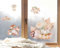 wolga-kreativ Fenstersticker Fensterbilder Glasdekorfolie Motiv Fensterfolie Fenstertattoo Herbst Blumen große Kürbis Pilz Aufkleber Sticker Fenster Küche Wohnzimmer wiederverwendbar