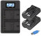 CITYORK 2 Pack 2650mAh BP-511 Akku + Dual LCD USB Ladegerät für Canon BP-511 BP-511A Canon EOS 5D, 50D, 40D, 20D, 30D, 10D, Digital Rebel, D60, 300D, D30