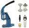 Getmore Crafts Nietpresse Set mit Hebelpresse, Nietwerkzeug und 50 Stück DoppelKopf Nieten 9 mm, Silber, Stahl | Handpresse | DIY | Für Leder, Kleidung, Jeans, Gürtel, Schuhe..