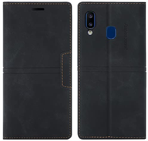 OKZone Cover per Huawei P20 Lite, Custodia Flip Pelle Portafoglio Magnetica Libro con Slot Schede, Slim Silicone TPU Bumper Wallet Supporto Case, Antiurto Cover per Huawei P20 Lite (Nero)