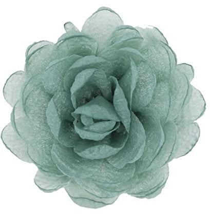 KABELIF Süß Damen Blumen Brosche, Ansteckblume, Blume Haarspange, Haarclip Blume, Rosen Haarnadeln Haarschmuck für Mädchen Frauen Party Strand Hochzeit (Dunkelgrün)