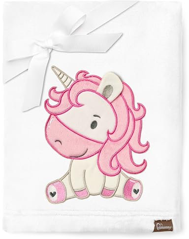 Be Mammy Coperta calda per bambini con peluche regalo per bambino con motivi 3D (Bianco - Unicorno)