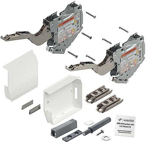 Blum Aventos Tip On Kraftspeicher 400-1000 weiß Klappenbeschlag m. Montageplatte