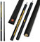 YEUEK Little Monster Jump Break Queue, Carbonfaser, 3-teilig, 552 g, 12,9 mm Spitze, mit weicher Tasche
