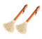 2 Stück 22,9 cm Grillmopp mit langem Holzgriff, BBQ Sauce Grill Basting Mops Set Braten Grill Kochen Reinigungsbürste für BBQ Grillen Steak
