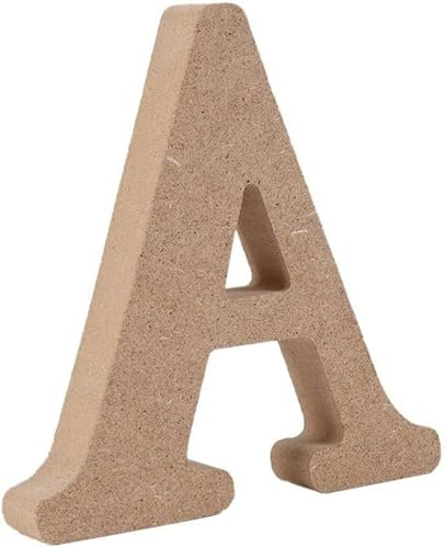 Wooden MDF Letter A - Size 13cm - Arts & Crafts Personalized Name - Free Standing Wooden Letters (A)