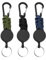 starfa lab einziehbarer Schlüsselanhänger, 3 Stück Schlüsselband Ausziehbar Schlüsselrolle halter mit 65cm Stahldrahtseil und Karabiner (Schwarz+Marineblau+Dunkelgrün)