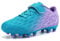 JABASIC Kids Firm Ground Fußballschuhe Jungen Mädchen Sportliche Fußballschuh (36EU,Mint Purple)
