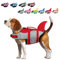 Rettungswesten für Hunde Schwimmweste Hunde Hai, Leicht und Sicher für Wassersport, hundeschwimmweste mit Griff und Reflektierend für Kleine Mittlere und Große Hunde Rot XS