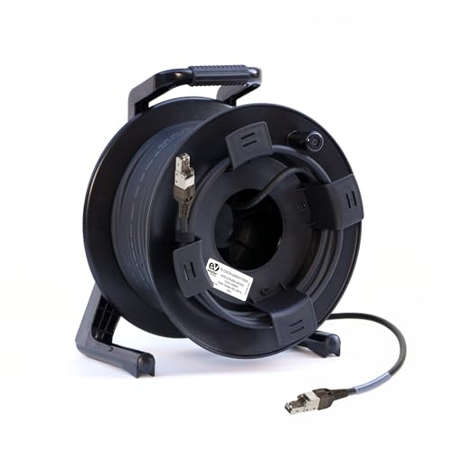 Emelec VíasCom R-DATA-6000/T/90-90m Extra Flexible CAT6 SF/UTP BC Cable 4x2x23AWG Mounted Cable Holder with RJ45 Toolless 50µ - Flexible PVC - Black