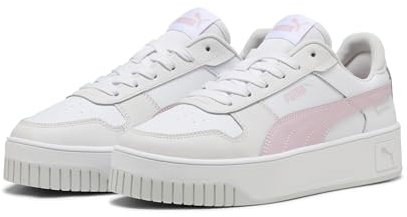 PUMA Carina Street Basket Femme, Puma Blanc Rose Mauve Gris Plume, 39 EU