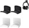 Saiyqsff 4 PCS Headphone Mount Hanger Holder Adhesive Desk Hook - Universal Headset Mount for Gaming Headphone Controller (Black, White)