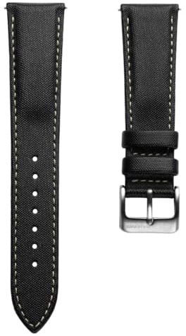 ZULUDIVER Mayday Regatta Uhrenarmband aus Segeltuch | Strapazierfähiges, wasserdichtes Uhrenarmband aus PVC-Gummi im Segeltuch-Design, mit gebürsteter Schnellverschluss-Schnalle