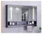 Badezimmer-Spiegelschrank mit Beleuchtung und Defogger, Wandmontage, Aufbewahrungsschrank (120 x 74,9 cm)