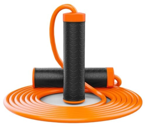 Corda da Saltare Corda per Saltare Allenamento Fitness Sportivo Corda Spessa Allenamento for La Forza del Corpo Corda for Saltare con Lunghezza Regolabile Corde per Saltare(Oranje)