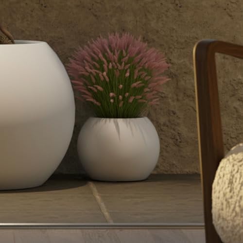 newgarden - Macetero Redondo para Flores y Plantas Dalia Muy Resistente al Exterior Tamaños Disponibles. Incluye Reserva y Drenaje de Agua. Hecho de Polietileno en España