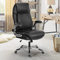 KCREAM Ergonomischer Bürostuhl 180kg,PU Leder chefsessel Office Chair,Schwarz schreibtischsessel, mit Gepolsterten Klapparmlehnen für das Homeoffice, Drehstuhl mit höhenverstellbar für Erwachsene