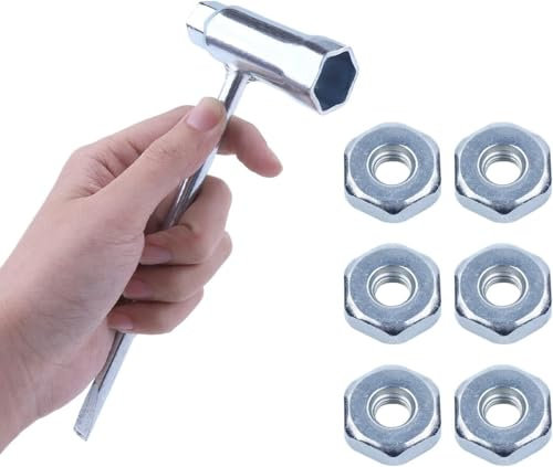 FortuneGlobe Chiave per candela di accensione, 13 mm x 19 mm, chiave per motosega universale compatibile con Stihl 017, 018, MS170, MS180, MS230, MS250 e Plus strumento 2 in 1 con 6 dadi di ricambio