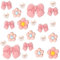 HERZWILD 24pcs Schuh Charms,Blumen Schuh schleifen Charms Blumen Schuhanhänger Schuhanstecker Blumen-anhänger Für Crocs Niedliche Schuhe Zubehör für Mädchen, Jungen und Erwachsene (pink)