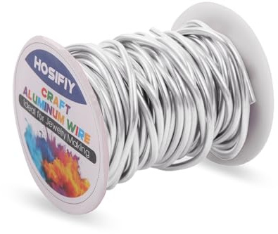 3mm Craft Wire, Silver Aluminum Craft Wire, Jewelry Wire for DIY Sculptures, Modeling, Jewelry Making, Floral Crafting and Wire Weaving (Silver, 10 Meters)