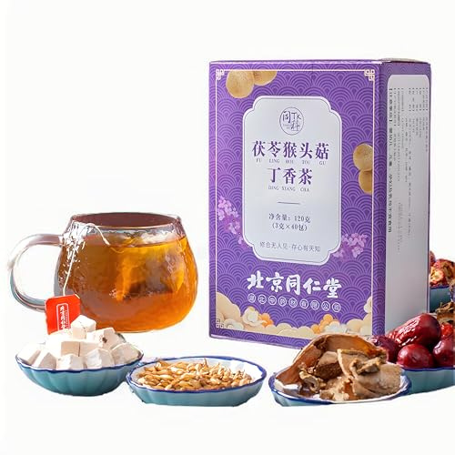 3g*40 Bags Di Tisana Ai Funghi E Ai Chiodi Di Garofano Poria Calda Bustine Di Tea per Lo Stomaco Tea Profumato Originale Dalla Cina Cibo Verde Senza Additivi per Un Tee Profumato Nutriente