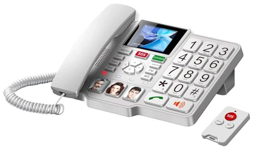 EasyCall Pro 4G GSM Wireless Desk Phone with Large Keypad, Wireless SOS Button & Wi-Fi Hotspot.