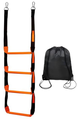 Zusammenklappbare Bootsstrickleiter – 4-stufige Marineleiter Mit Einer Kapazität Von 600 Pfund Für Kajak, Kanu Und Yacht | Tragbare Klettertreppe Zum Angeln, Schwimmen Und Wassersport Im Freien | Einf