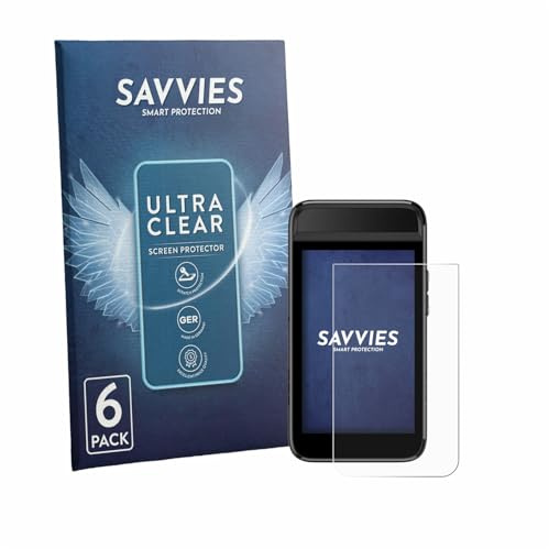 Savvies 6 Stück Schutzfolie für Garmin Approach G82 | Transparenter Displayschutz Made in Germany, Ultra-Klar Displayschutz-Folie