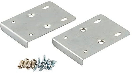 Kitchen Cupboard Door Hinge Repair KIT Includes 2 Plates and Fixing Screws - Silver