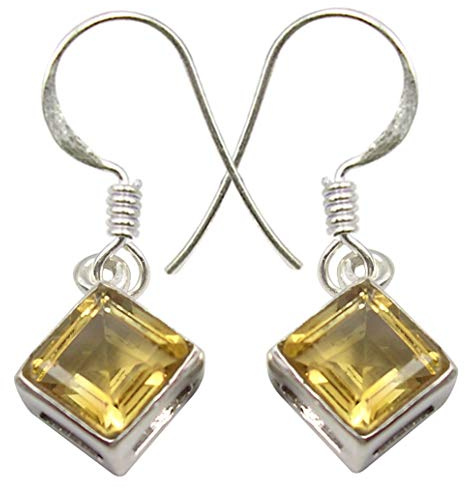 SilverStarJewel Sterling Silber Citrin tcw 2,4 November Geburtstein Ohrringe 2,8 cm Steinschmuck