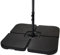 BB Sport Peso de la sombrilla Base para sombrilla 4 Partes por Parasol Base Cruzada Negro 60 litro / 100 kg - para llenar de Agua o Arena