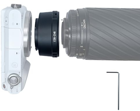 M42-NEX Adattatore per obiettivo M42 (obiettivo 42 mm),compatibile con fotocamera E-Mount,NEX-3,NEX-C3,NEX-F3,NEX-3N,NEX-5,NEX-5N,5000,a5100,a6000,a7a7S, a7R