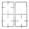 Star - Kit 2 griglie in ferro smaltato nero lucido 440 x 209 mm. per cucina piano cottura 3 fuochi a gas con piastra elettrica - P5551/KIT