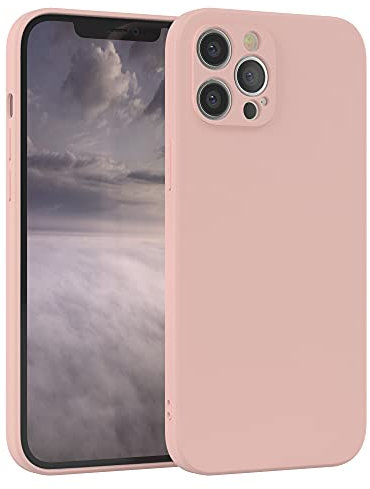 EAZY CASE - Silikonhülle für iPhone 12 Pro Max Hülle Silikon Case Rosa weich stoßfeste Handyhülle Schutzhülle mit Kameraschutz Dünn Premium Schutz Cover TPU Phone Bumper in Pastell Altrosa Matt