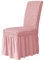 Coprisedia elasticizzato per sedie da pranzo, con elegante gonna, decorativo, con bordo elastico, rimovibile e lavabile, 2 pezzi, rosa