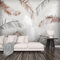 YXTSmurals Fototapete Selbstklebende 3D Effekt Farbe Mode Feder 3D Tapete Wandtapete Art Poster Wohnzimmer Kinderzimmer Tv Hintergrund Wanddeko Wandbilder