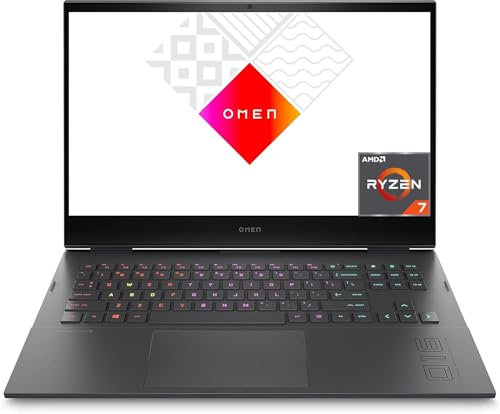 HP OMEN 16-c0047ns - Ordenador portátil de 16.1' Full HD (AMD Ryzen 7 5800H, 16GB RAM, 512GB SSD, 144 Hz, NVIDIA GeForce RTX 3050 Ti, Sin Sistema Operativo) Negro - Teclado QWERTY Español
