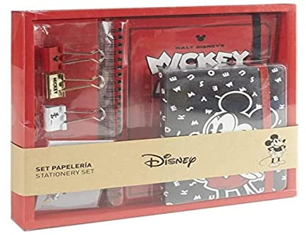 Mickey Mouse Micky Unisex Notizbuch schwarz/rot/weiß Papier Disney, Fan-Merch, Filme, 2100003658