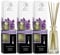 Raumduft Diffuser Lavendel mit Ätherischem Lavendelöl - 3x100ml - Diffuser Set mit Stäbchen - Raumbeduftung - Zimmerduft - Raumluft - Aromadiffuser - Duftdiffusor - Lufterfrischer - Geschenkset
