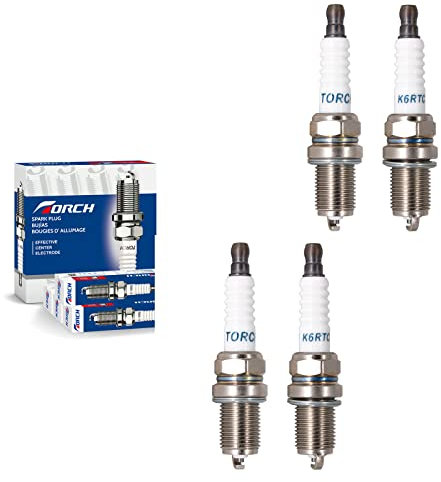 Torch 4pcs K6RTC Iridium Zündkerze für Motorrad, Zündkerzenmodelle: BKR5E-11 V-Line 33 BKR6E BKR6ES FR6E-D, K20PR-U, DR15YC, RC10YC, OEM