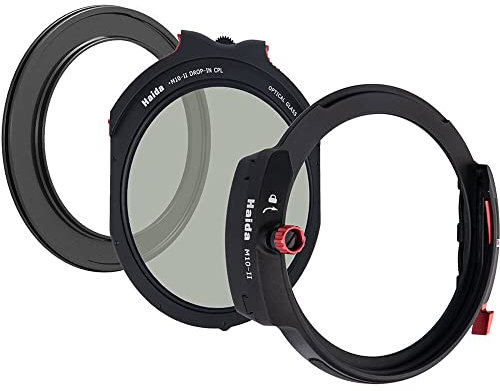 Haida Kit Portafiltro - Portafiltro Quadrato da 100mm con Anello Adattatore per Obiettivo da 67mm e Filtro Polarizzatore Drop-in