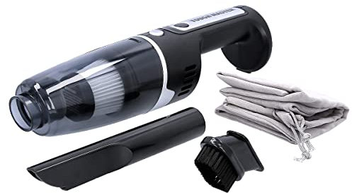 TOUGH MASTER Handheld Car Hoover, Portable Corded 4.5m Van Car SUV Cleaner, 12V Strong Powerful Suction, 120W Lightweight Compact Mini Vacuum in Black