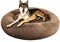 SAVFOX Plüsch beruhigende Hundebetten, Donut Hundebett für kleine Hunde, Medium, Large & X-Large, Comfy Cuddler Hundebett und Katzenbett in Kunstfell, waschbar Hundebett, mehrere große S-XL