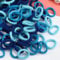 100 Stück Elastisch Haargummis Klein, Baby Haargummis, Soft Baumwolle Mini Haarband, Ohne Metall Haargummis, Pferdeschwanz Inhaber Perfekt für Kinder, Babys, kleine Mädchen, Blau