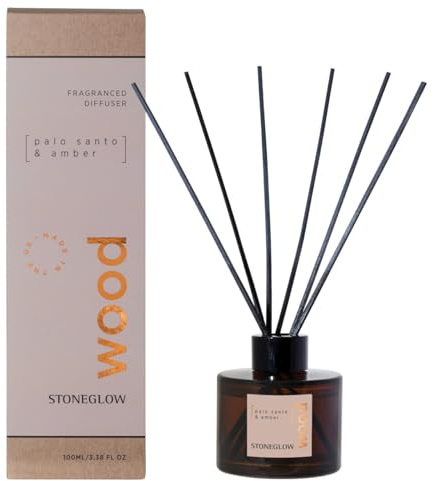 Stoneglow Elements Collection Duftstäbchen, Holz, Palo Santo und Bernstein, 100 ml, Braun