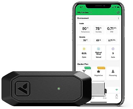 VIVOSUN GrowHub E25 Controller Plug-and-Play-Steuerungssystem für Growzelt, Unterstützt Smart Grow System-Geräte, Erweiterungsanschluss für E42/E42A, WiFi & App Steuerbar für Grow Tent