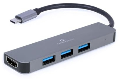 GEMBIRD 3-Port USB Type-C 2-in-1 Combi Adapter (Hub + HDMI)