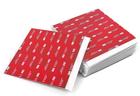 Dpm Tapes VHB - Pads Nastro biadesivo in schiuma acrilica quadrati, Top di gamma, Ultradesività Superfici Difficili, Resistenza acqua e Alte Temperature, Auto, Casa, Sport (50 mm x 50 mm) (5 pezzi)